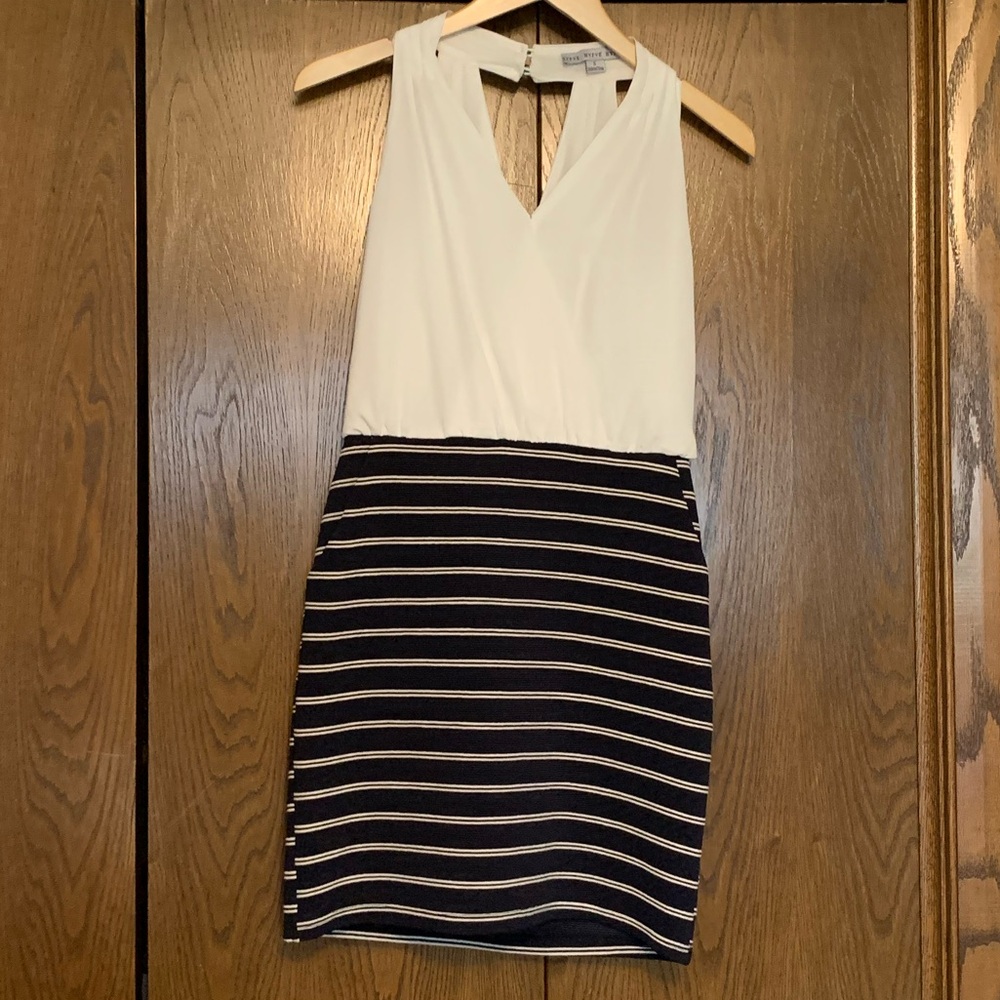 {HYFE} EUC! Elegant Blue and White Striped Dress